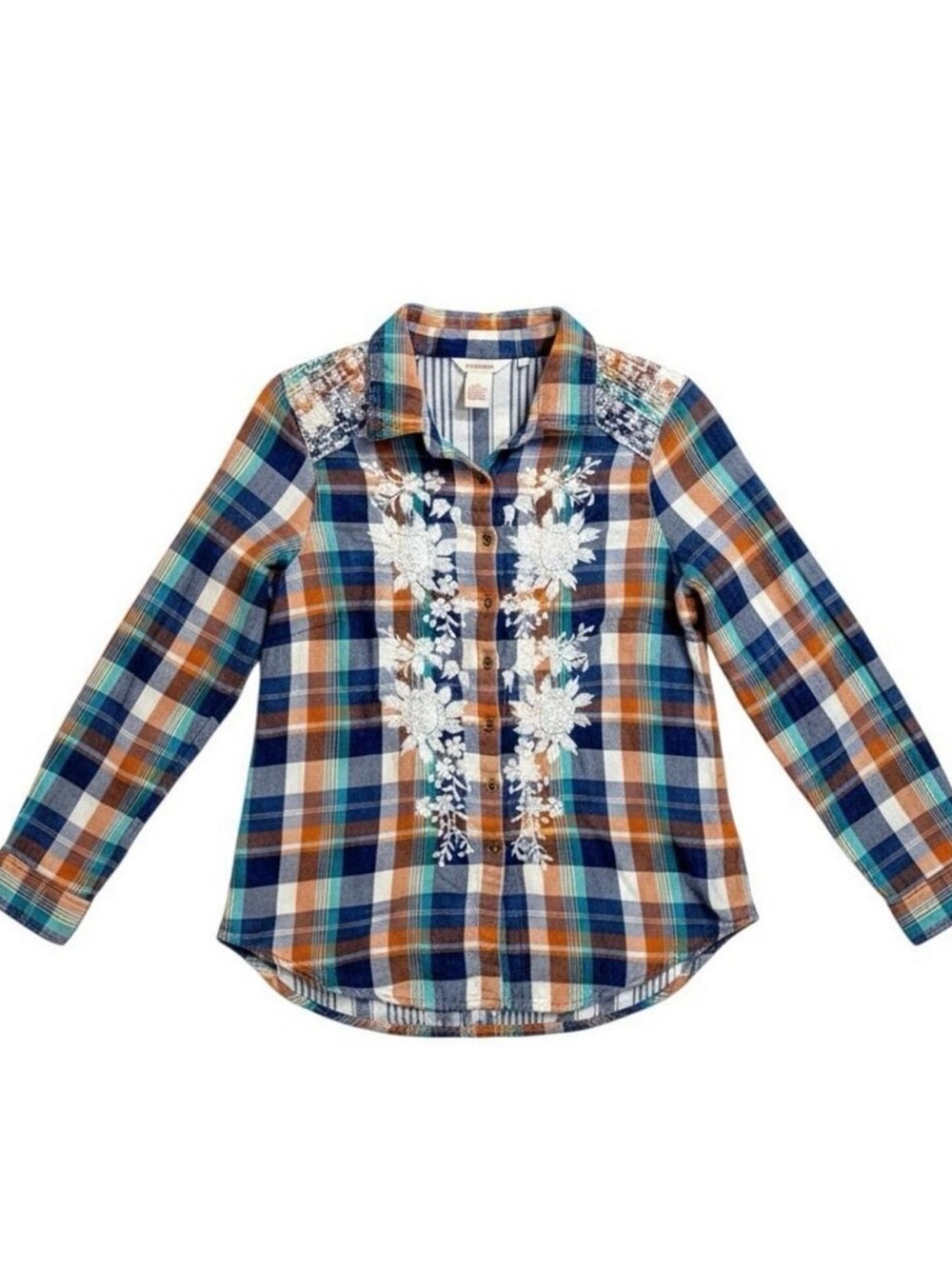 Sundance Bohemian Western Embroidered Button Down Blouse XL - Picture 2 of 9